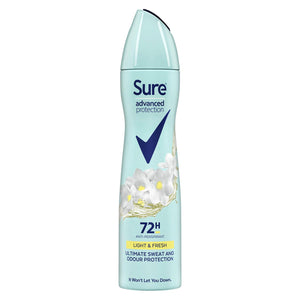 6x of200ml SureWomen 72H AdvanceProtection Light&Fresh Anti-Perspirant Deodorant