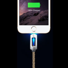 Load image into Gallery viewer, AQ Portable &amp; Lightweight Light up 1 Metre Charge &amp; Sync Cable Micro USB, Grey