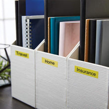 Load image into Gallery viewer, DYMO Labels Self Adhesive D1 19mm x 7mm Black Print on Yellow Tape Authentic