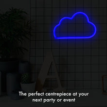 Load image into Gallery viewer, Aquarius Neon Cloud Shape Neon Light Blue Color LED Night Lights