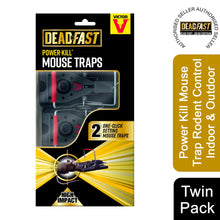 Load image into Gallery viewer, Deadfast Power Kill Mouse Trap Rodent Control Indoor &amp; Outdoor Twin 2 Pack