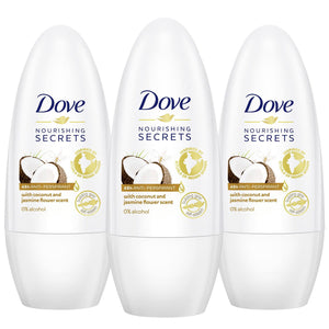 3pk of 50ml Dove Nourishing Secret Coconut & Jasmine Flower Deodorant Roll-on