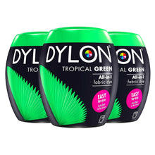 Load image into Gallery viewer, DYLON Washing Machine Fabric Dye Pod, Tropical Green, 3 Packs of 350g