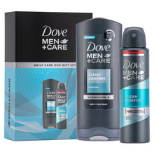 Load image into Gallery viewer, Dove Men+Care Daily Care Duo Gift Set For him, Body Wash 250ml &amp; Deo 150ml