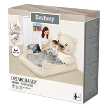 Load image into Gallery viewer, Bestway Children&#39;s DreamChaser Teddy Bear Soft Airbed, 74&quot; x 43&quot; x 35&quot;, 3+ Years