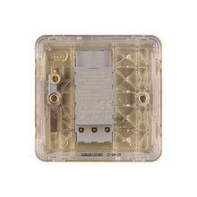 Load image into Gallery viewer, Schneider Electric Lisse Screwless Single 2 Way Dimmer Switch 400W Satin Brass