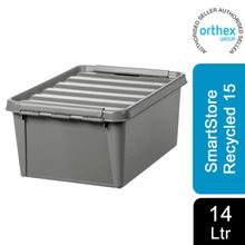 Load image into Gallery viewer, Orthex SmartStore Plastic All Purpose Storage Grey Box, Recycled 15 - 14L