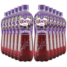 Load image into Gallery viewer, 12pk of 500ml Ribena Blackcurrant Rich in Vitamin C Sparkling Light Juice Drink
