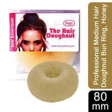 Load image into Gallery viewer, Pretty Professional Medium Hair Doughnut Bun Ring 80mm Honey