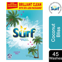 Load image into Gallery viewer, 90W(45wx2)Surf Coconut Bliss Washing Powder &amp; 85WComfort Pure Fabric Conditioner
