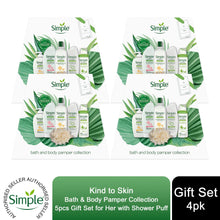 Load image into Gallery viewer, Simple Kind to Skin Bath &amp; Body Pamper Collection 5pcs Gift Set with For Her