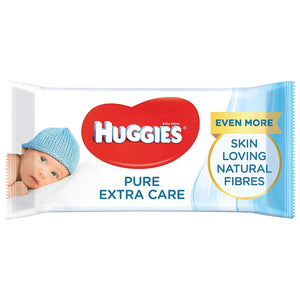 Huggies Pure Extra Care Fragrance-Free Baby Wipes with 99% Pure Water
