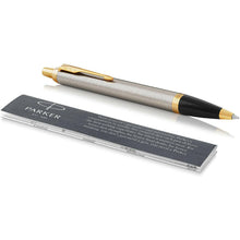 Load image into Gallery viewer, Parker IM Ballpoint Pen Brushed Metal Medium Point Blue Ink Gift Box
