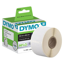 Load image into Gallery viewer, DYMO Address Labels Self Adhesive LW 260 Large 36mm x 89mm Black Print on White
