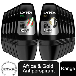 6x of 50ml Lynx 48H Anti Sweat 2x Faster Drying Anti Perspirant Roll-On