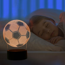 Load image into Gallery viewer, Colour Changing Acrylic 3D Illusion Football LED Night Light