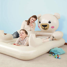 Load image into Gallery viewer, Bestway Children&#39;s DreamChaser Teddy Bear Soft Airbed, 74&quot; x 43&quot; x 35&quot;, 3+ Years