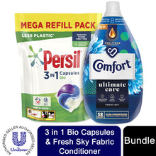 Load image into Gallery viewer, Laundry Bundle 1x50W Persil Bio Capsules &amp; 1x58W Comfort Fabric Conditioner