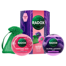 Load image into Gallery viewer, Radox Calming Bath Bomb Duo Gift Set with Geen Infuser Bag, Gift for her