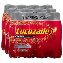 Load image into Gallery viewer, Lucozade Original Glucose Sparkling Orange Energy Drink 380ml, 24 Pack