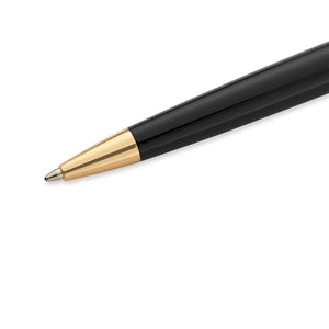 Waterman Hemisphere Ballpoint Pen Gloss Black Gold Trim Blue Ink Gift Box