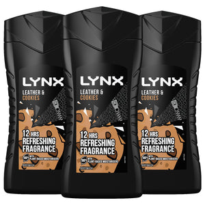 3pk of 250ml Lynx 12hrs Refreshing Fragrance Shower Gel with 100% Moisturisers