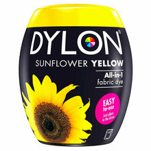 Load image into Gallery viewer, DYLON Washing Machine Fabric Dye Pod, Sunflower Yellow, 2 Packs of 350g