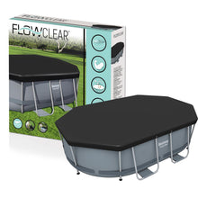 Load image into Gallery viewer, Bestway Flowclear PVC Oval Tarpaulin for Power Steel Pools 305 x 184 cm, Black