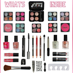Urban Beauty Box Vanity Case Cosmetic Make Up Storage 60 Piece