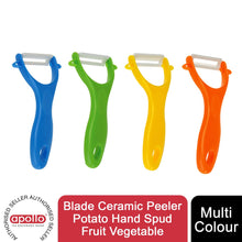 Load image into Gallery viewer, Apollo Blade Ceramic Peeler Potato Hand Spud Fruit Vegetable, Multi-Colour