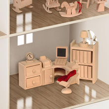 Load image into Gallery viewer, Beluga Classics Wooden Doll House Furniture For Office - 10 Pieces