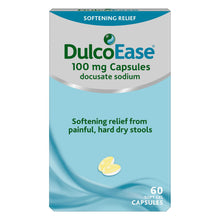 Load image into Gallery viewer, Dulcoease Sodium Softening Relief From Painful Hard Dry Stools 100mg,60Capsules
