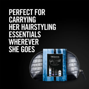 Tresemme Hydrate & Hold Hair Styling 4ps Gift Set For Her with Faux Croc Washbag