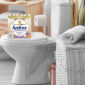 Andrex Toilet Roll Touch of Care with Shea Butter 2 Ply Toilet Paper, 48 Rolls