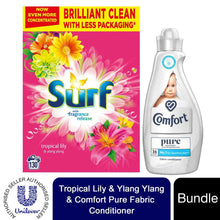 Load image into Gallery viewer, Laundry Bundle 1x130W Surf Laundry Powder &amp; 1x36W Comfort Fabric Conditioner