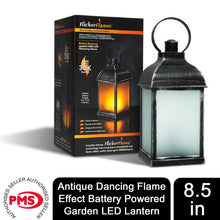 Load image into Gallery viewer, PMS Antique Dancing Flame Effect Battery Powered Garden LED 8.5" Lantern