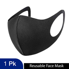 Load image into Gallery viewer, Unisex Face Mask Washable, Reusable, Breathable &amp; Ear Loops 3D Shape Mask, Black