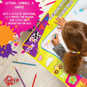 Doodle Water Painting Aqua Doodle Accessories Set - 5 Stencils with 2 Water Pens