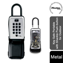 Load image into Gallery viewer, Master Lock Key Safe Portable with Shackle Push-button for Outdoor Use 5422EURD