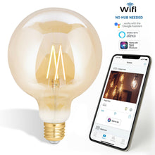 Load image into Gallery viewer, WiZ LED G125 Smart Filament Bulb Amber ES (E27) Tunable White &amp; Dimmable, 1 Pack