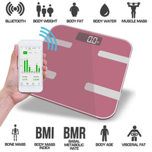 Load image into Gallery viewer, Aquarius 9 in 1 Digital Bathroom Weighing Scales, Rose Gold