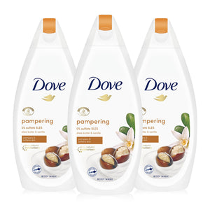 3 Pack Dove Pro Age/Silk Glow/Shea Butter/Deeply Nourishing Body Wash, 450ml