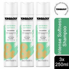 Load image into Gallery viewer, 3 Pack of 250ml Toni &amp; Guy Fibre Strengthening Shampoo for All Types of Hair