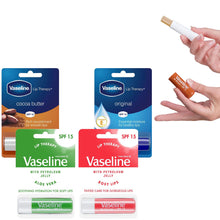 Load image into Gallery viewer, 3x4g Vaseline Lip Therapy+SPF15 PetroleumJelly Stick - Aloe/Original/Cocoa/Rosy