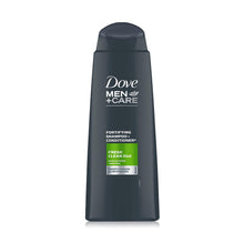 Load image into Gallery viewer, Dove Men+Care Fortifying Shampoo, Thickening/Fresh 2in1, 3pk, 400ml