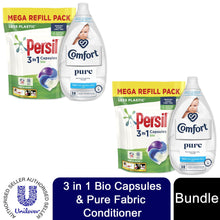 Load image into Gallery viewer, Laundry Bundle 2x50W Persil Bio Capsules &amp; 2x58W Comfort Fabric Conditioner