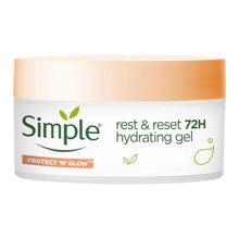 Load image into Gallery viewer, 2pk of 50ml Simple Protect n Glow Rest &amp; Reset 72H Hydrating Gel