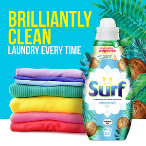 4x or 8x (96W or 192W) Surf Long Lasting Fragrance Liquid Detergent 24W, 648ml