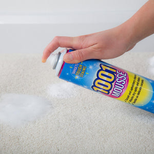 1001 Carpet Cleaning Mousse Spray 350ml x6, Ideal for Heavy Use Areas