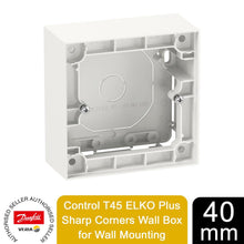 Load image into Gallery viewer, Veria Control T45 ELKO Plus 40mm Sharp Corners Wall Box for Wall Mounting